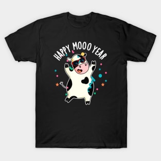 Happy Moo Year Funny Cow Pun T-Shirt